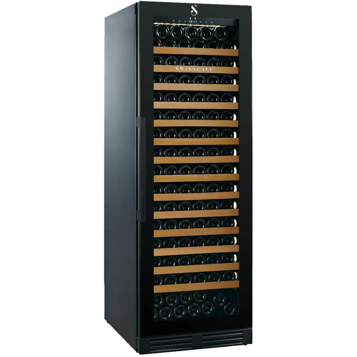 163-Bottle Single-Temperature Wine Cooler by SwissCave, Freestanding or Built-In