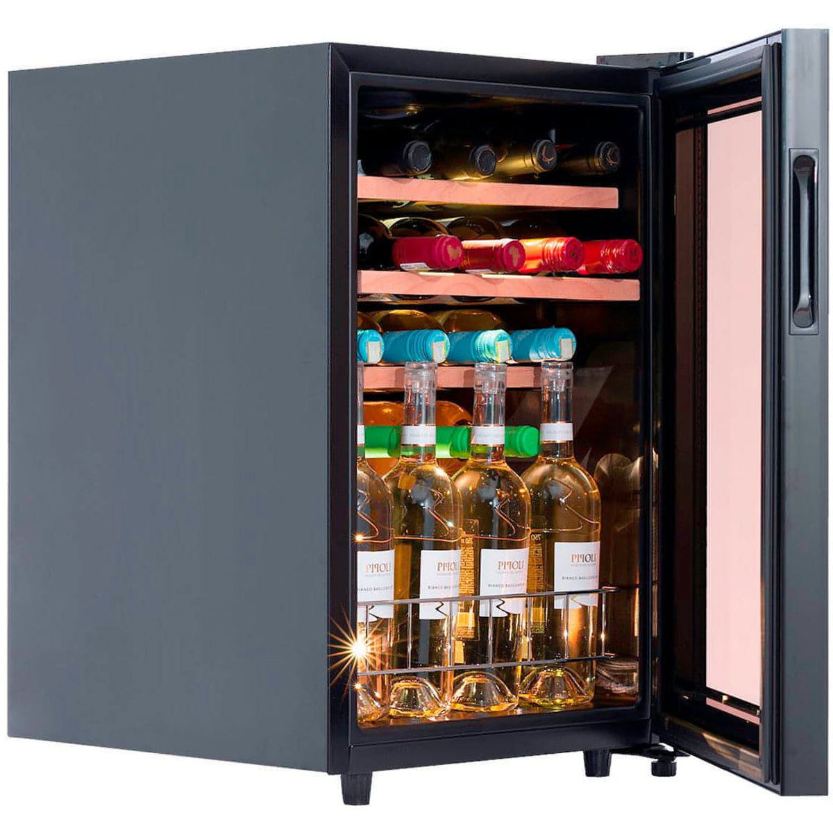 Dunavox 20-Bottle Single-Zone Wine Refrigerator – Freestanding or Built-In
