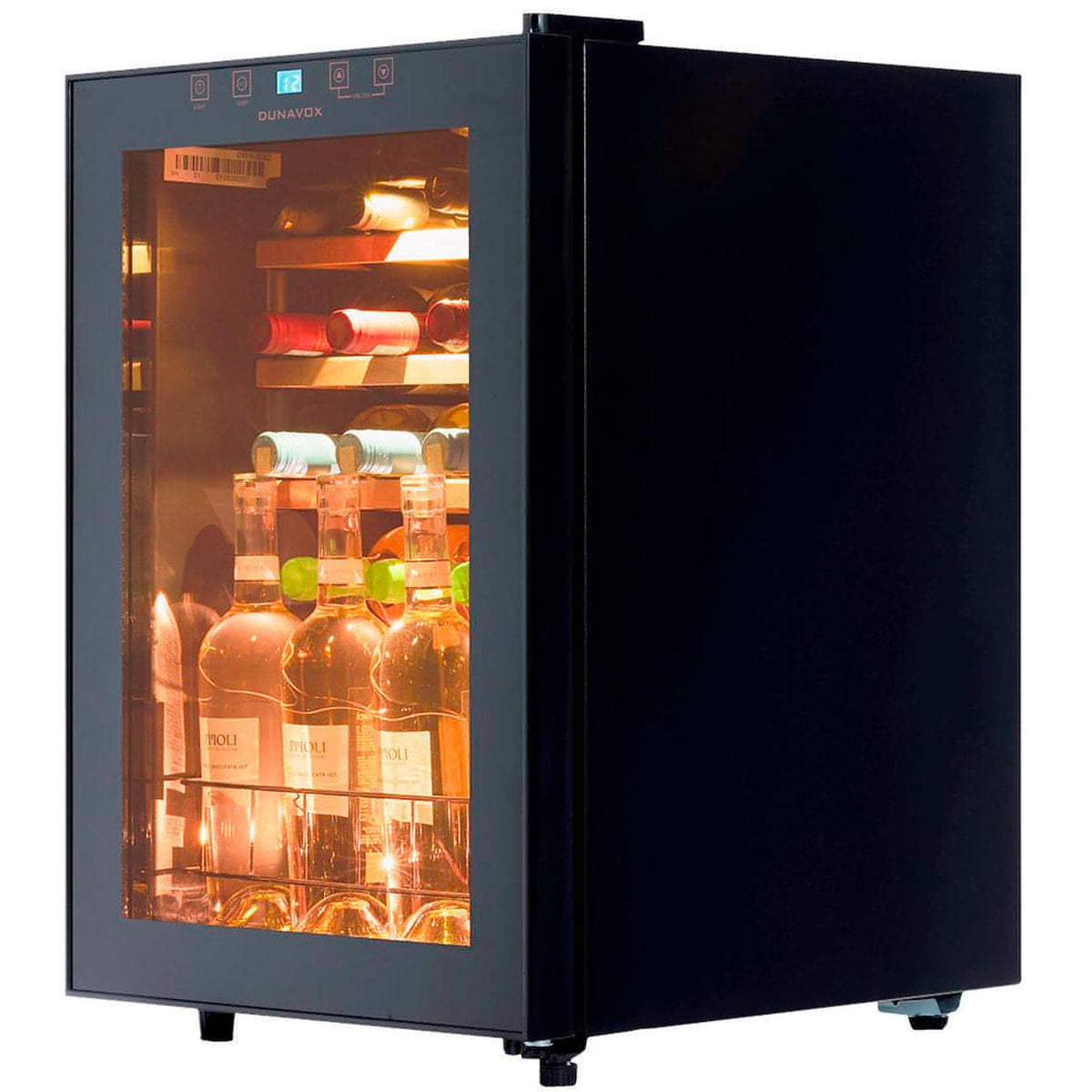 Dunavox Compact Wine Cooler – 20 Bottles, Single Temperature, Freestanding or Built-In