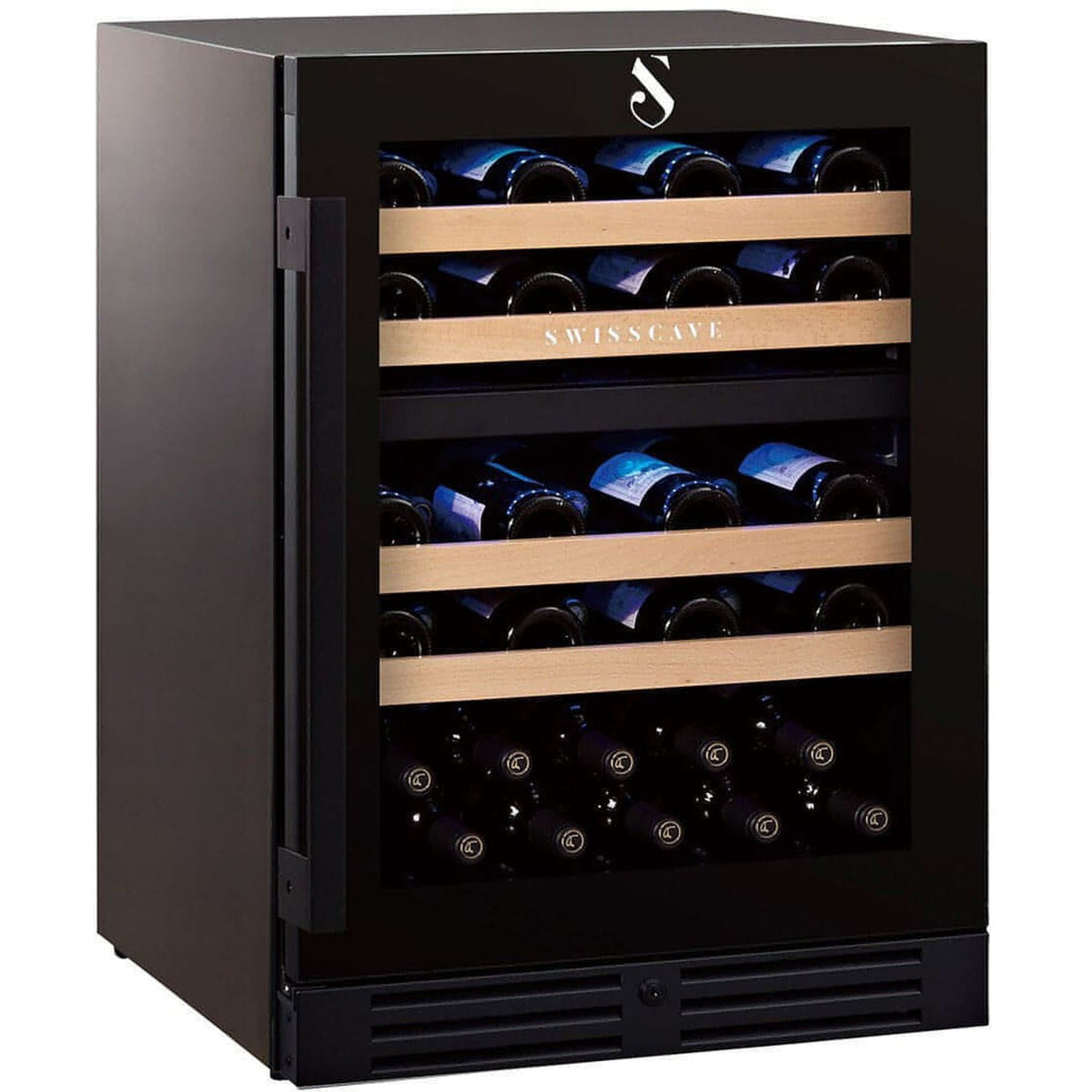 40-Bottle Dual-Zone Wine Cooler by SwissCave, Freestanding or Built-In

