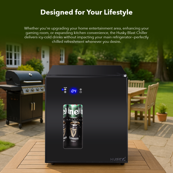 Husky Blast Drinks Chiller 40 Can Capacity, Freestanding Design