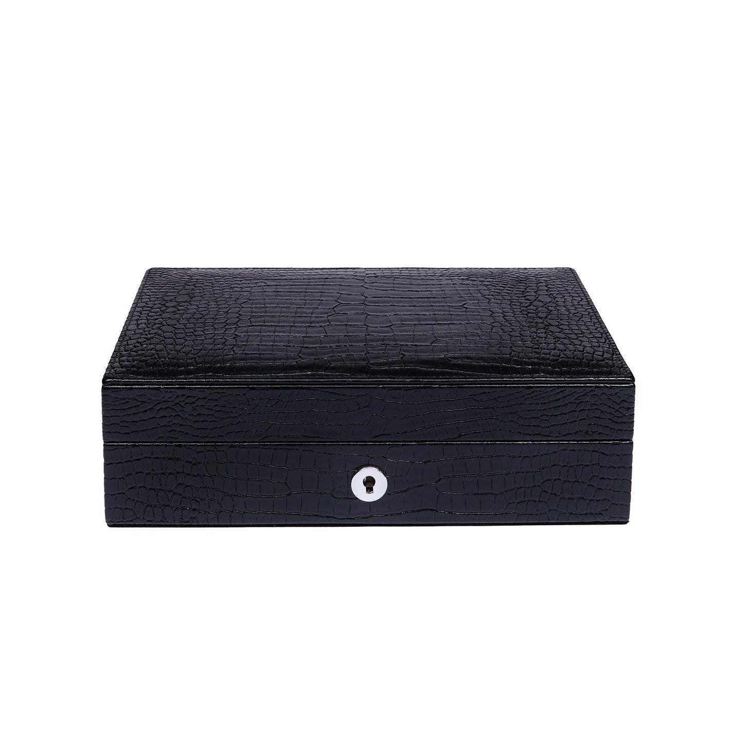 Brompton Black Cigar Storage Box, Premium Handmade Humidor