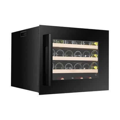 Dunavox 24-Bottle Single-Zone Wine Refrigerator – Integrated/In-Column Design

