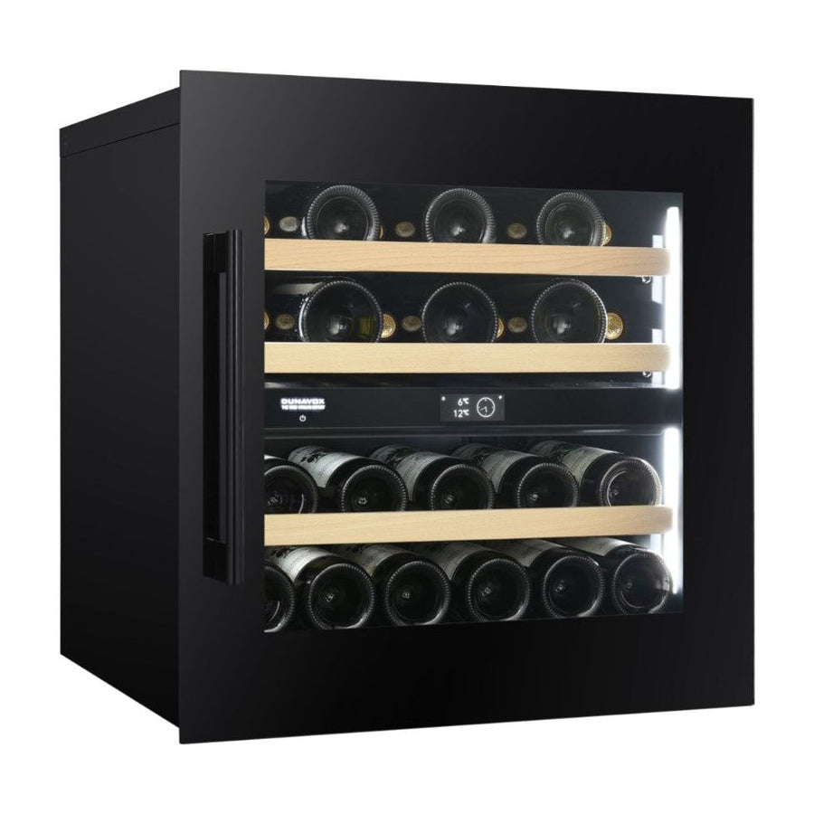 Dunavox 25-Bottle Dual-Zone Wine Refrigerator – Integrated or Undercounter
