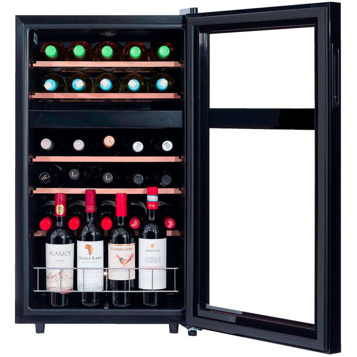 Dunavox 30-Bottle Dual-Temperature Wine Cooler – Undercounter or Freestanding
