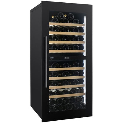 Dunavox 70-Bottle Dual-Zone Wine Refrigerator – Integrated/In-Column Design
