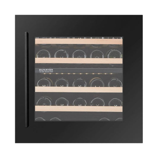 Dunavox Dual-Temperature Wine Cooler – Integrated/In-Column or Undercounter, 26 Bottles
