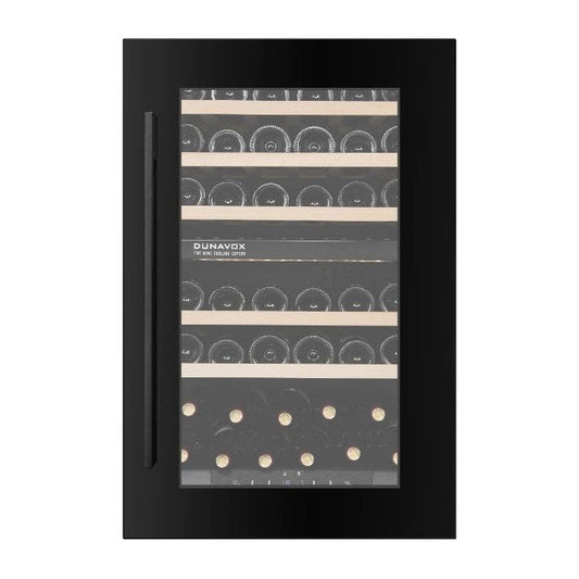Dunavox Dual-Temperature Wine Cooler – Integrated/In-Column or Undercounter, 42 Bottles
