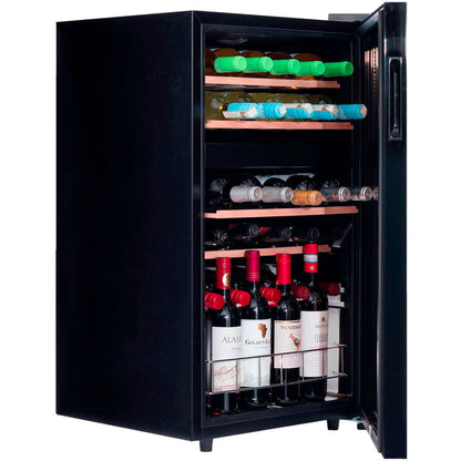 Dunavox Dual-Zone Wine Refrigerator for 30 Bottles – Freestanding and Built-In Options
