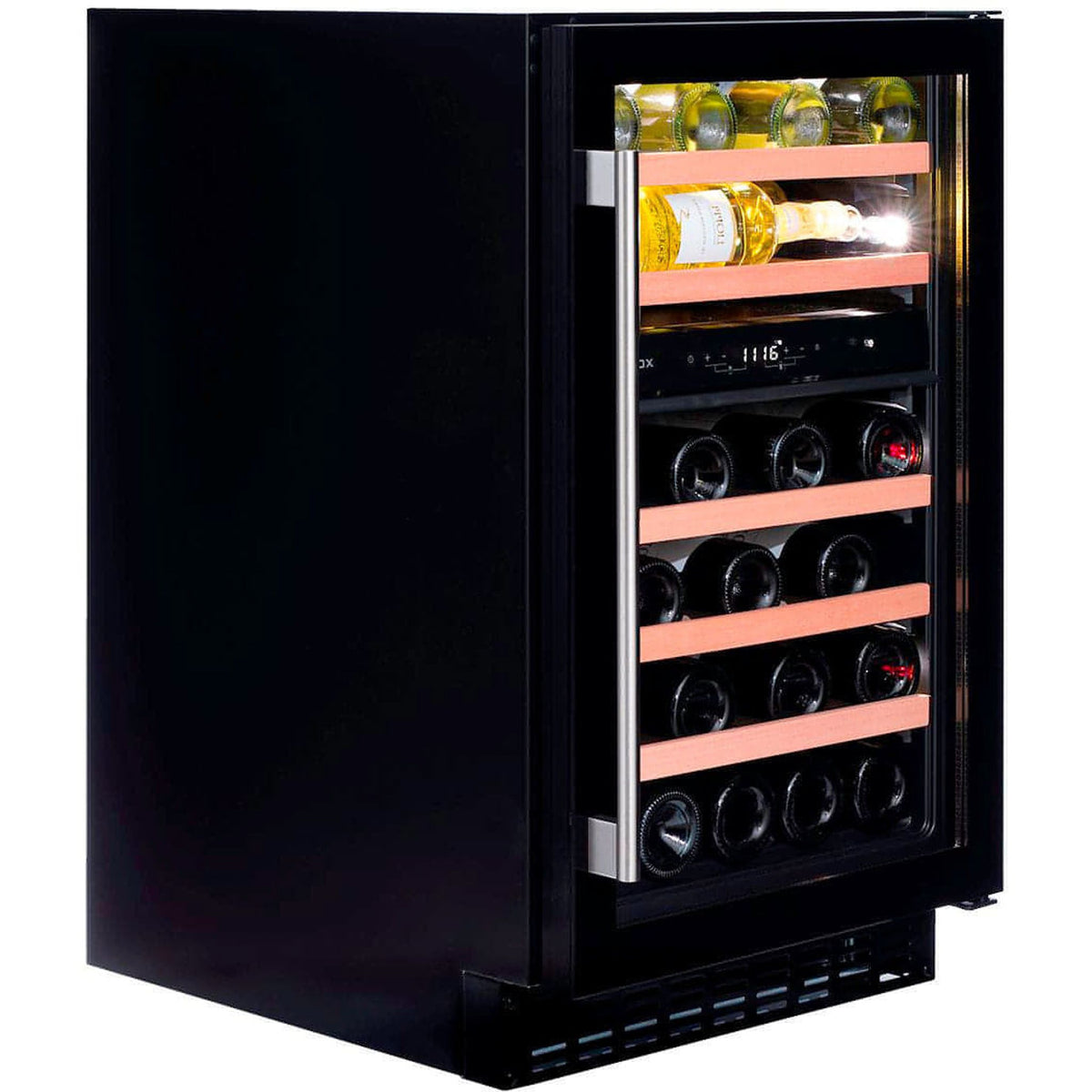 Dunavox Freestanding or Undercounter Wine Cooler – 38 Bottles, Dual Temperature Zones
