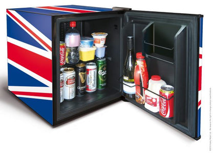 Husky Union Jack Mini Fridge for Beer and Soft Drinks, 40 Can Capacity