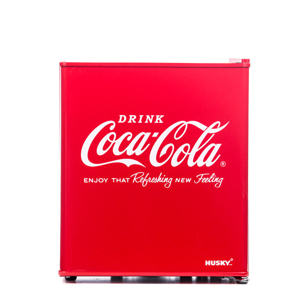 Husky Coca-Cola 40 Can Mini Drinks Fridge, Freestanding Beer and Soda Cooler
