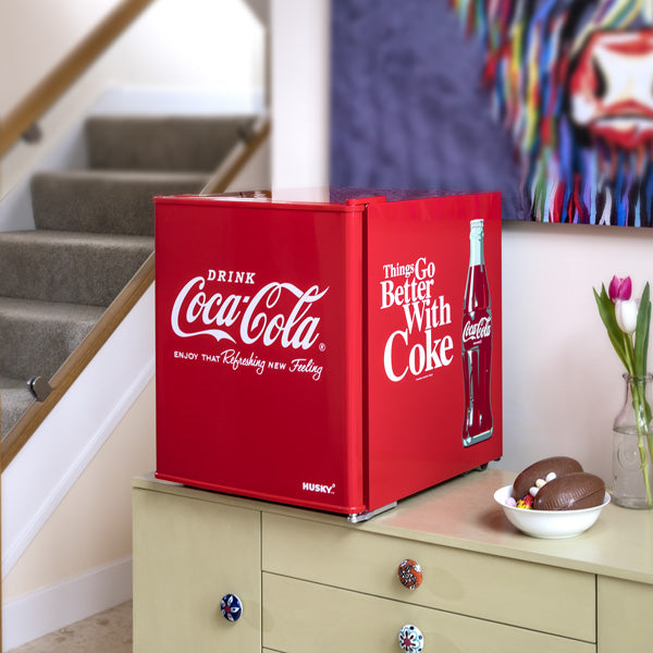 Husky Coca-Cola Mini Bar Fridge – Retro Drinks Cooler Holds up to 40 Cans
