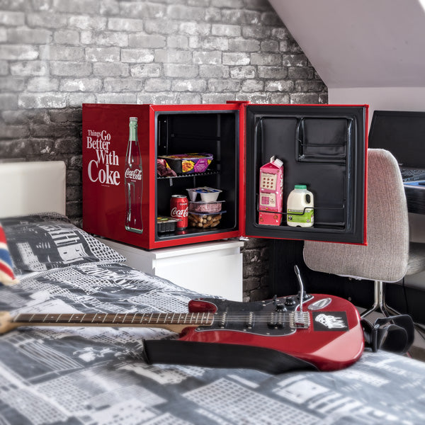 Husky Coca-Cola Drinks Cooler – Iconic Red Mini Fridge for Home, Office or Bar