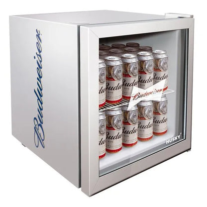 Freestanding Budweiser Cooler with Silver Finish