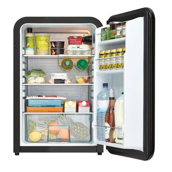 Single-Zone Retro Fridge: 112L Black by Husky