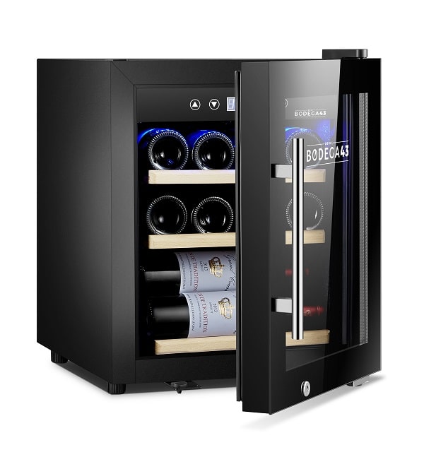 Single-Temperature Wine Cooler, 12 Bottles, by Bodega43