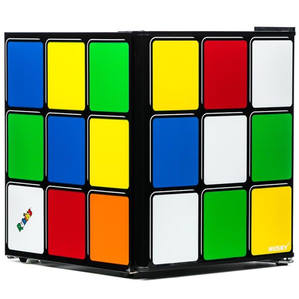 Husky Rubik’s Cube Mini Fridge 40 Can Capacity, Freestanding Drinks Cooler