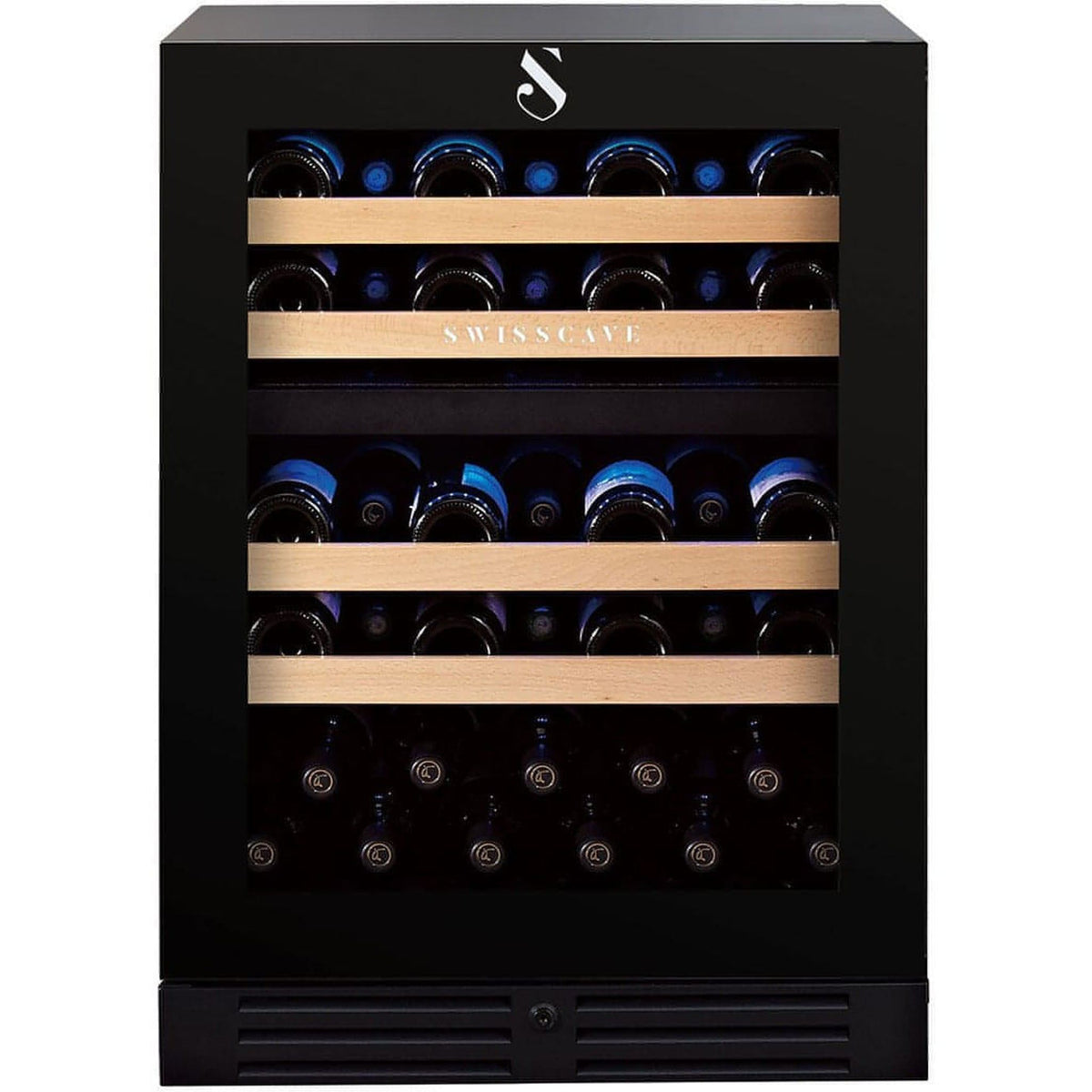 SwissCave Dual-Temperature Wine Cooler – 40 Bottles, Freestanding or Undercounter
