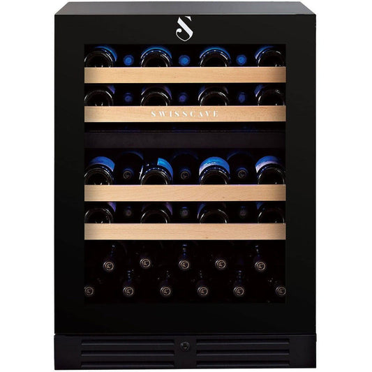 SwissCave Dual-Temperature Wine Cooler – 40 Bottles, Freestanding or Undercounter
