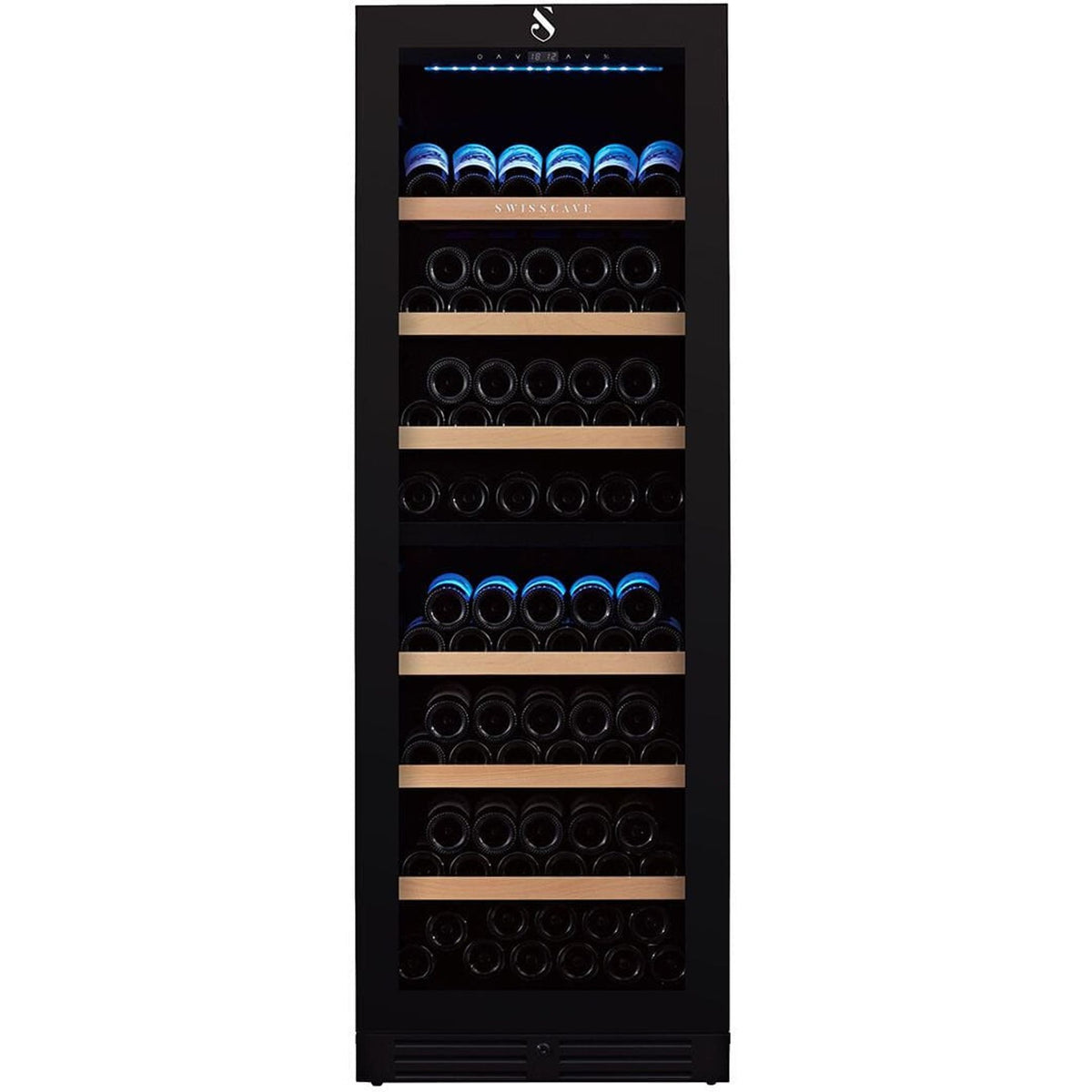 SwissCave Dual-Zone Wine Cooler – 154 Bottles, Freestanding or Undercounter
