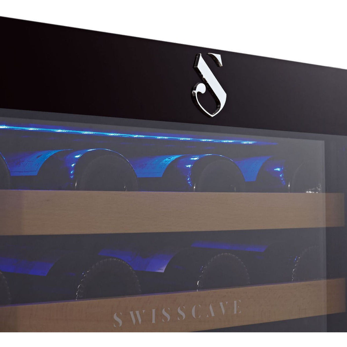SwissCave Premium Wine Refrigerator – 40 Bottles, Dual Zones, Compact Design
