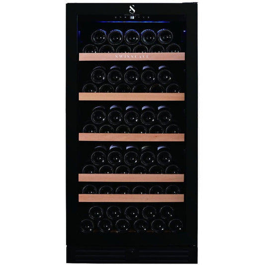 SwissCave Single-Zone Wine Cooler – 110 Bottles, Freestanding or Undercounter
