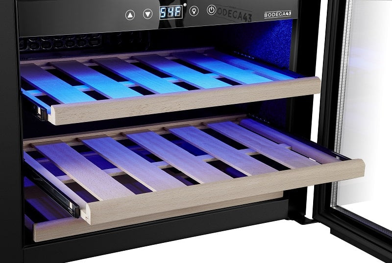 Bodega43 Built-in Wine Cooler with Single Temperature Control (18 Bottle Capacity)