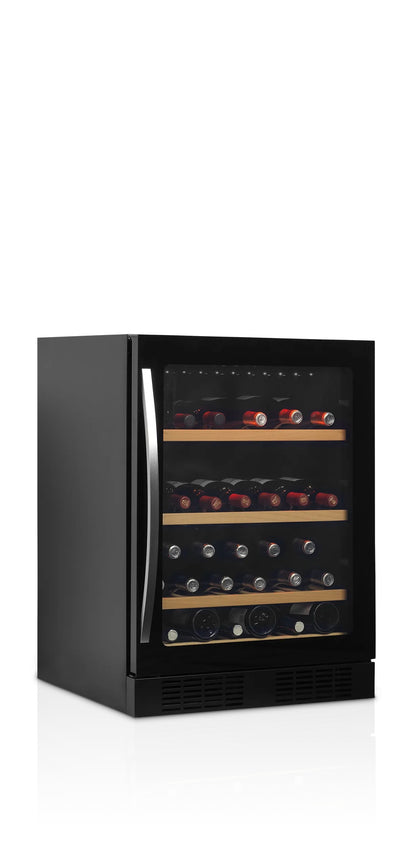 Tefcold Single-Temperature Undercouter 48 Bottles Black Wine Cooler