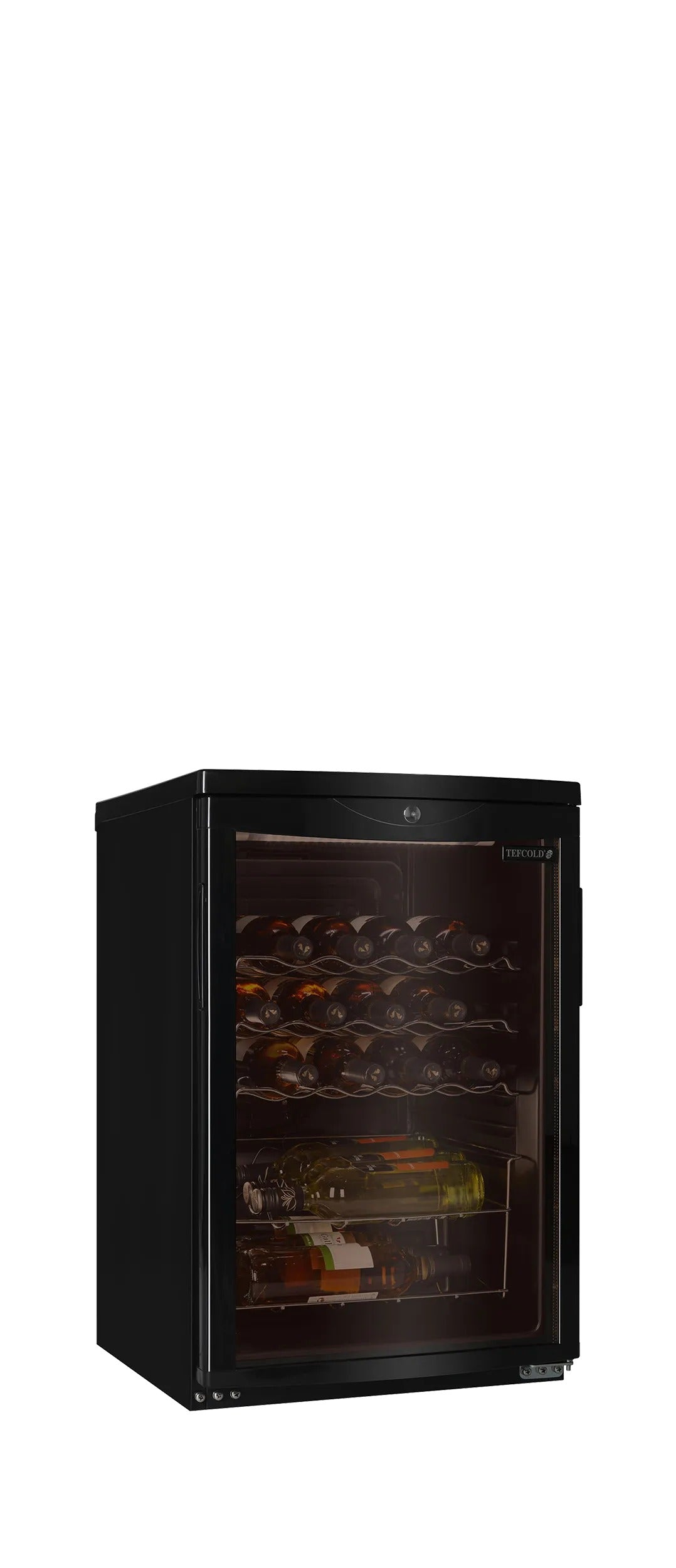 Tefcold Single-Temperature Undercounter 22 Bottles Black Wine Cooler