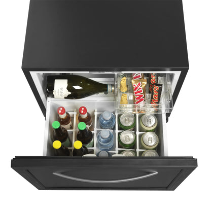 Tefcold Single-Temperature Undercounter 40 Cans Black Minibar Drawer