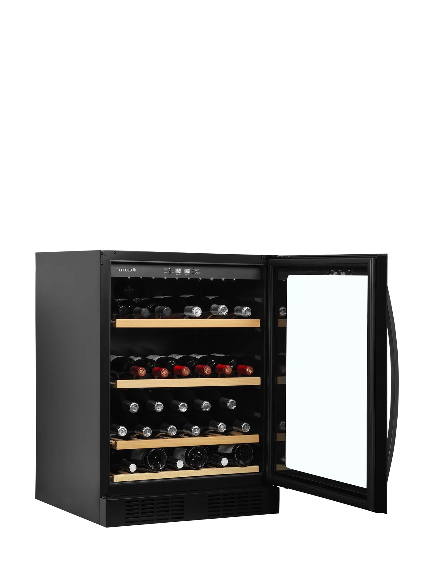 Tefcold Single-Temperature Undercouter 48 Bottles Black Wine Cooler
