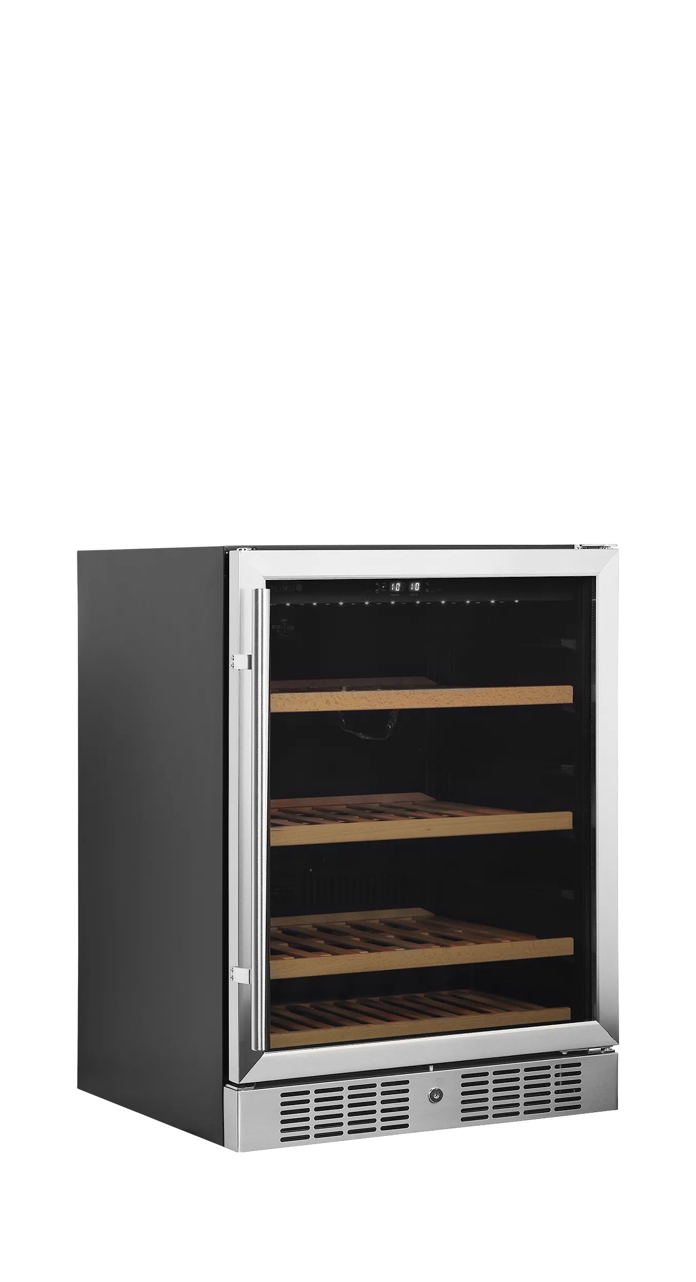 Tefcold Single-Temperature Undercouter 48 Bottles Black & Stainless Steel Wine Cooler