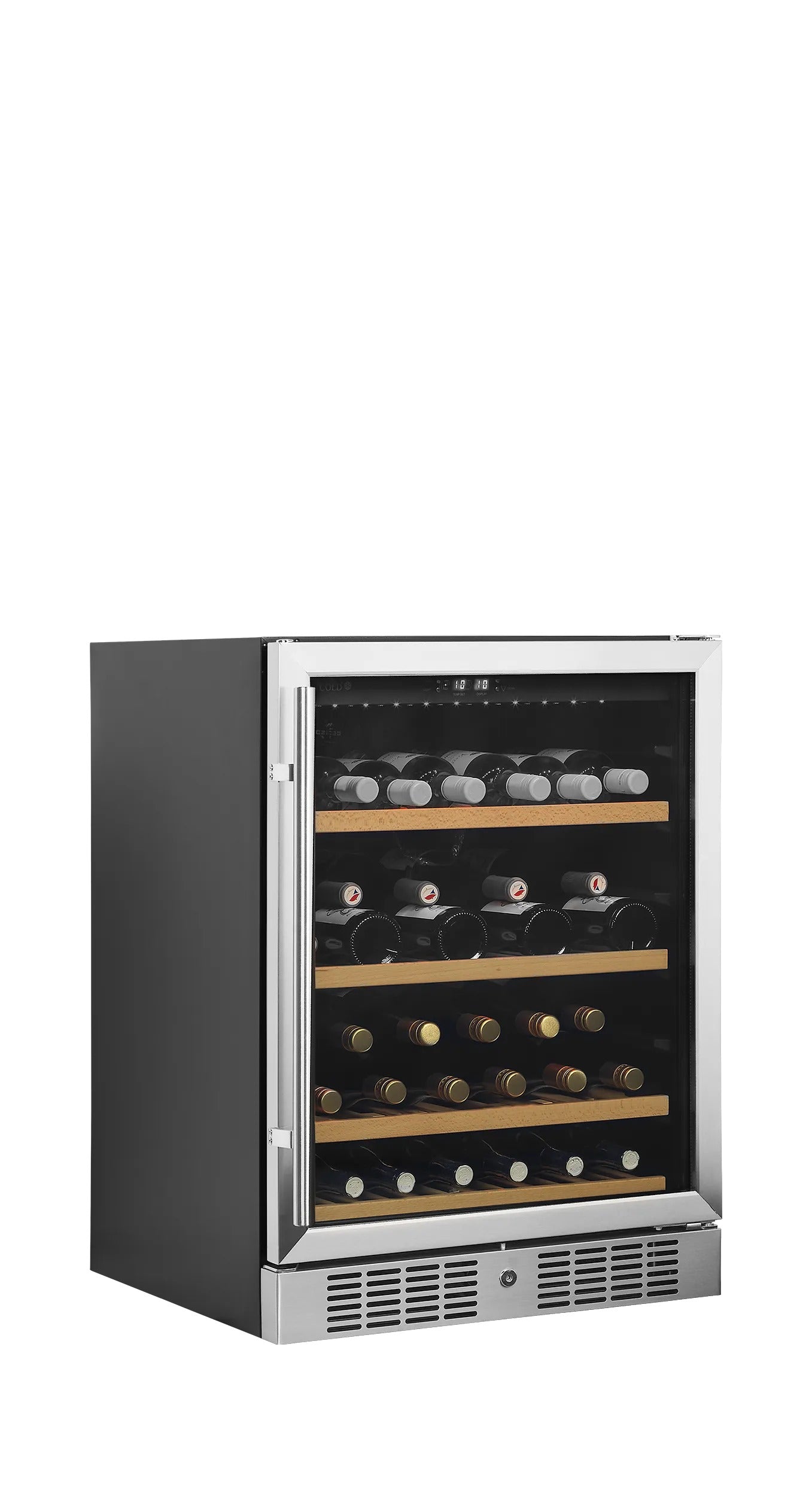 Tefcold Single-Temperature Undercouter 48 Bottles Black & Stainless Steel Wine Cooler