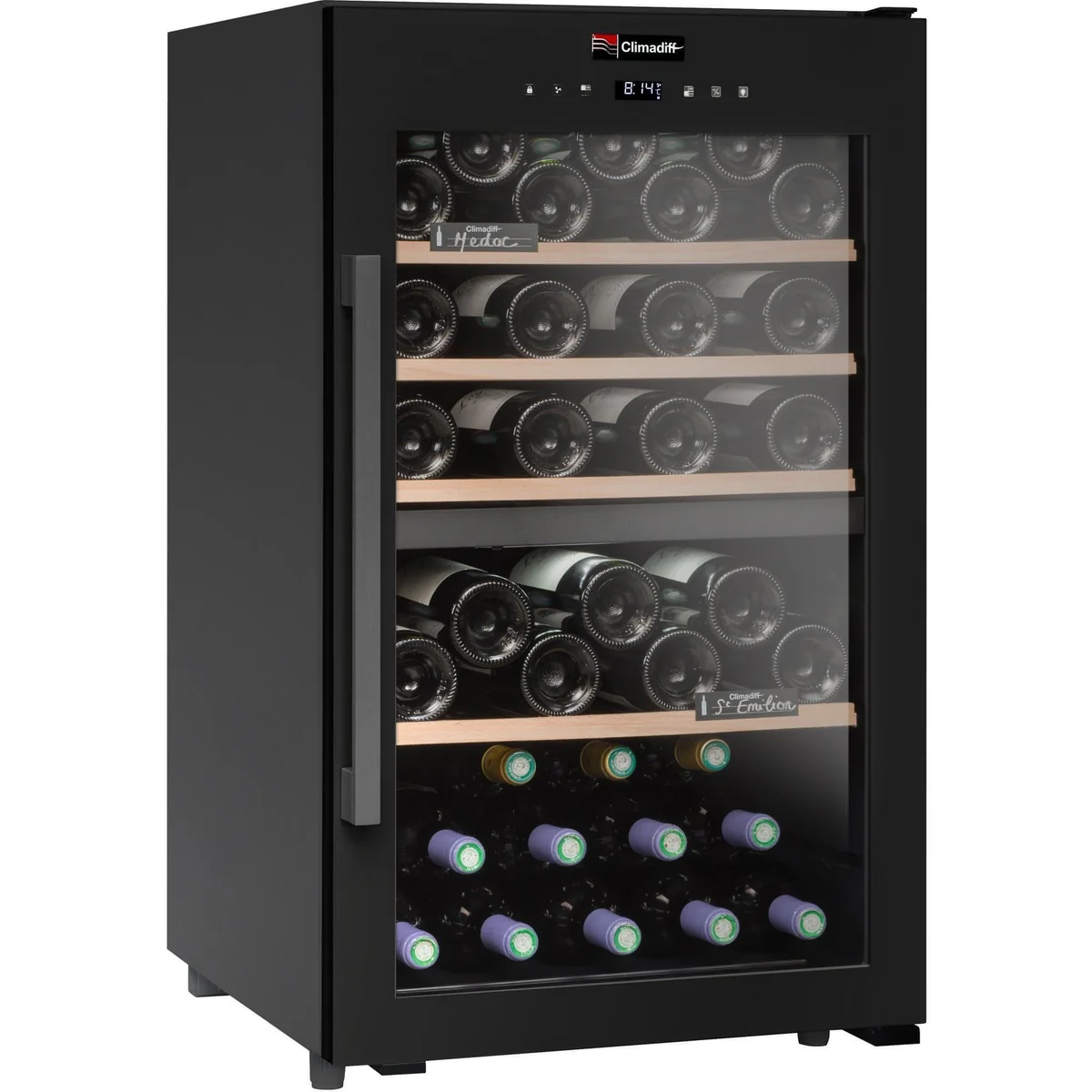 Climadiff 56-Bottle Dual-Temperature Freestanding Wine Cooler