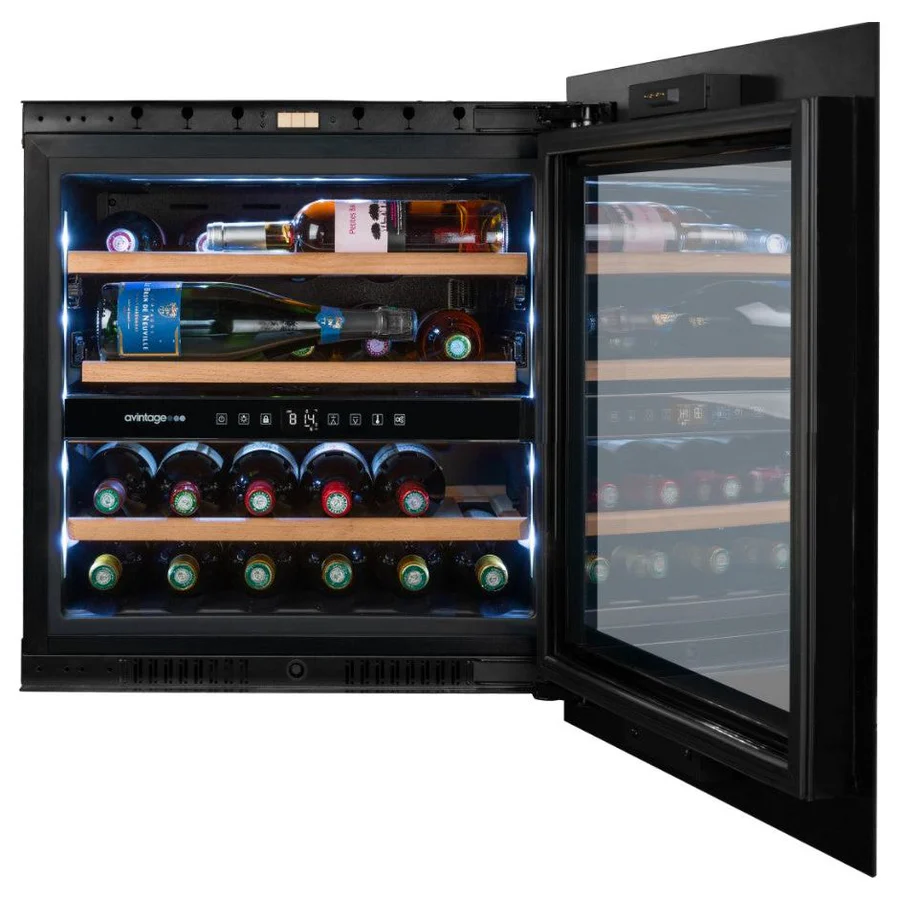 Avintage Dual-Zone Wine Cooler for 24 Bottles, Integrated/In-Column