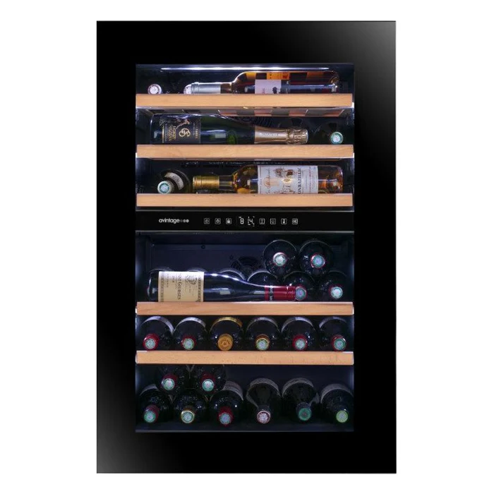 Avintage 44-Bottle Wine Cooler, Dual Temperature, Integrated/In-Column Design