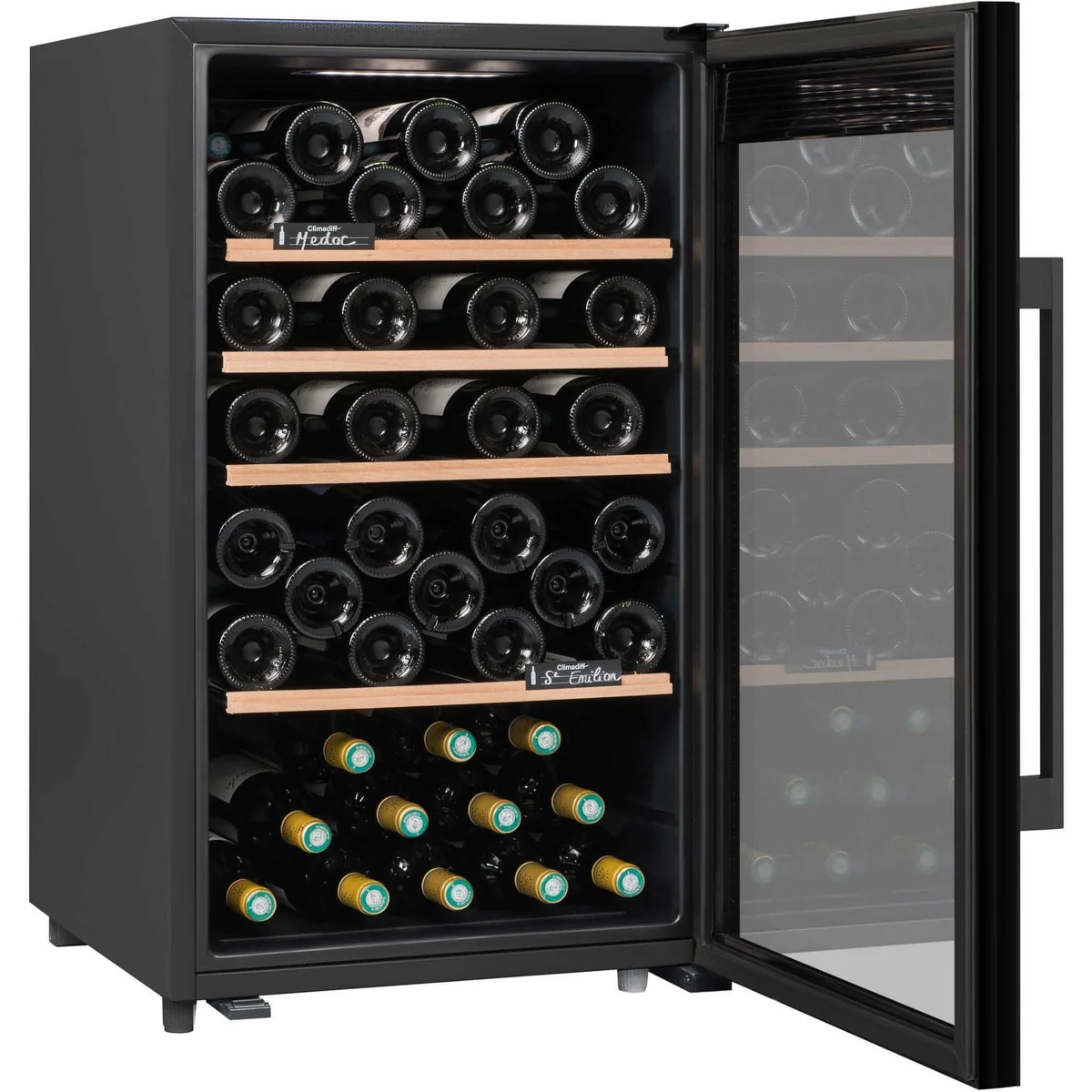 Climadiff 63-Bottle Wine Refrigerator - Single-Temperature Freestanding Unit