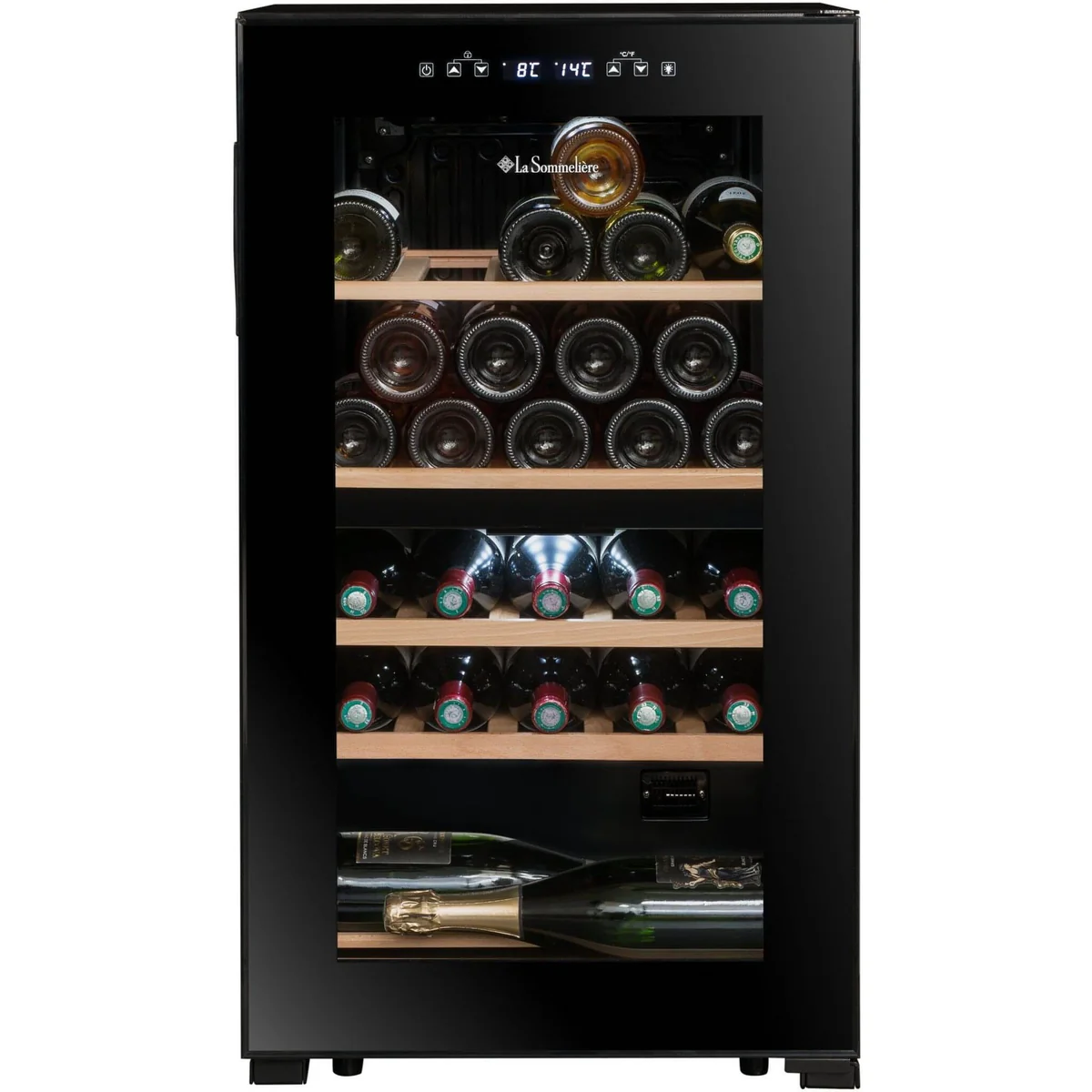 La Sommeliere 32-Bottle Dual-Temperature Freestanding Wine Cooler