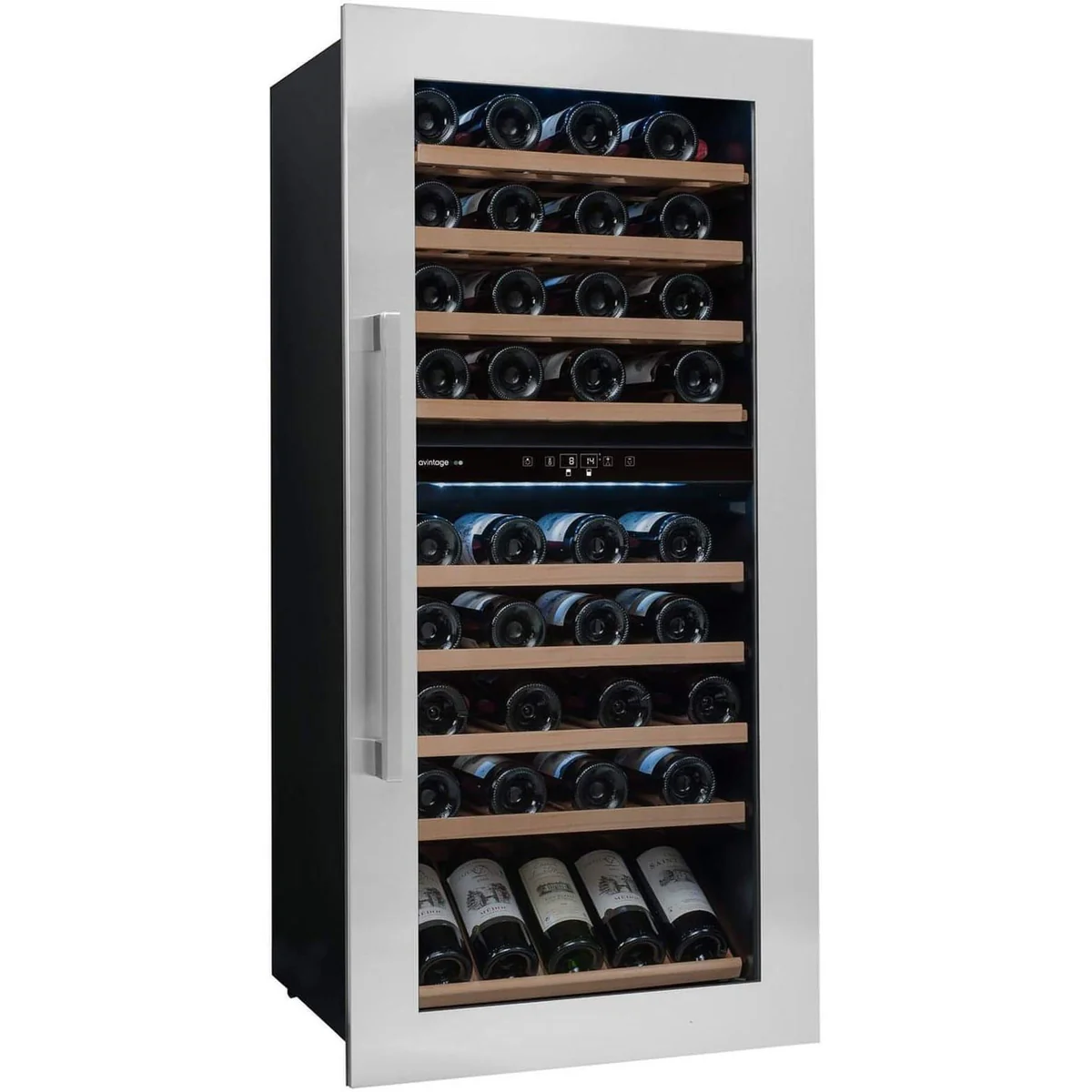 Avintage Dual-Zone Built-In Wine Cooler, 79-Bottle Capacity