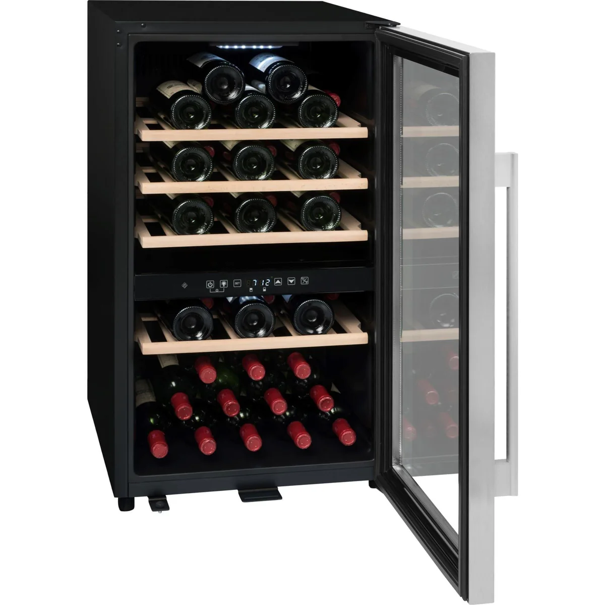 La Sommeliere Freestanding Wine Cooler – Holds 49 Bottles, Dual-Temperature