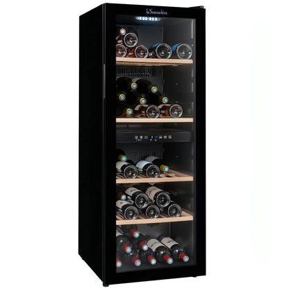 Dual-Temperature Wine Cooler by La Sommeliere – Holds 91 Bottles