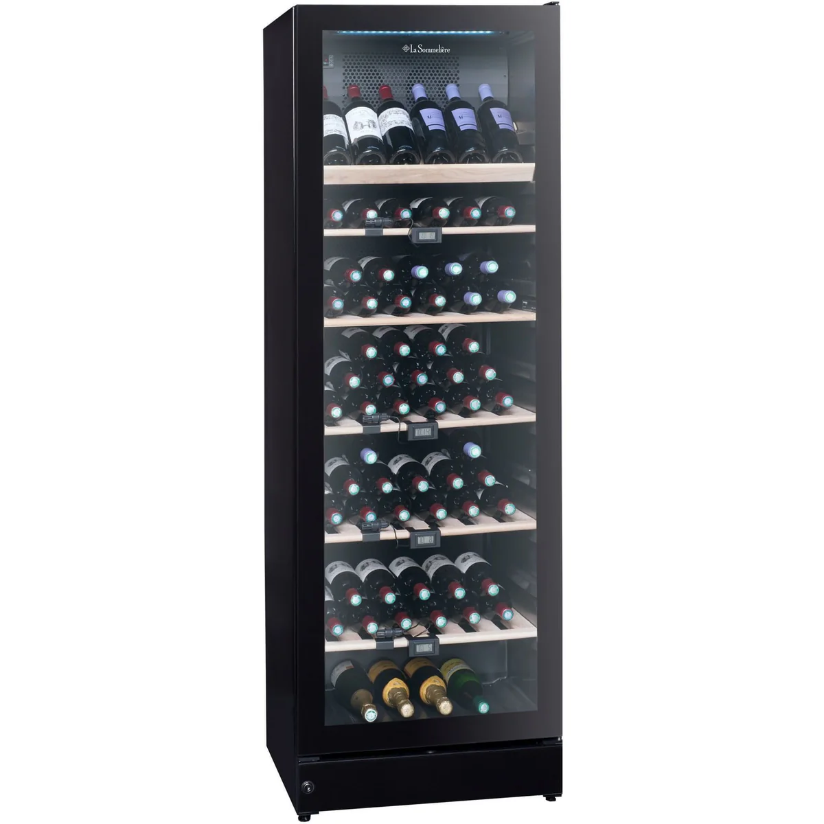 La Sommeliere 195-Bottle Freestanding Wine Cooler with Multi-Temperature Zones