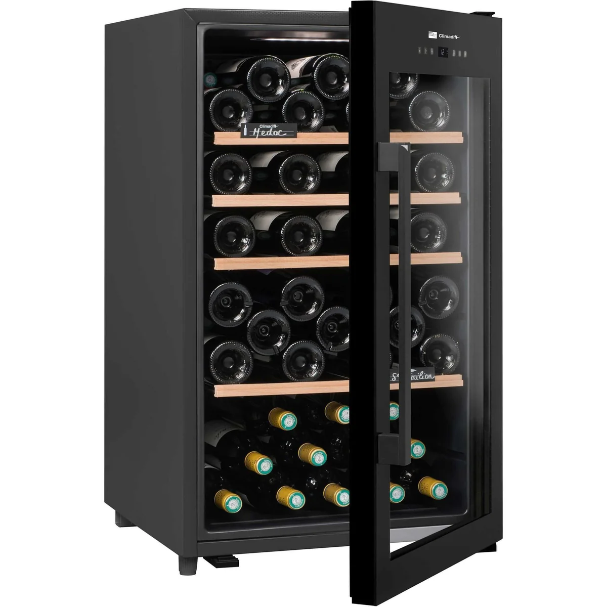 Freestanding Wine Cooler by Climadiff - Holds 63 Bottles, Single-Temperature