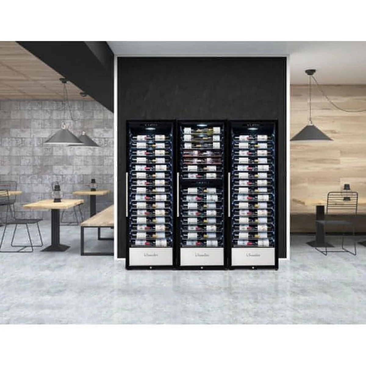 152-Bottle Dual-Temperature Wine Cooler by La Sommeliere - Freestanding