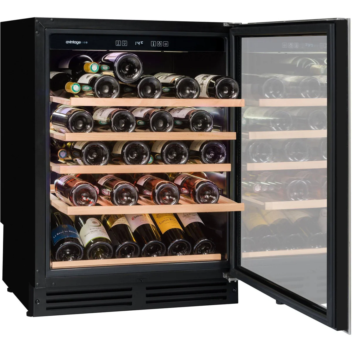 53-Bottle Avintage Single-Zone Wine Cooler for Under-Counter Use