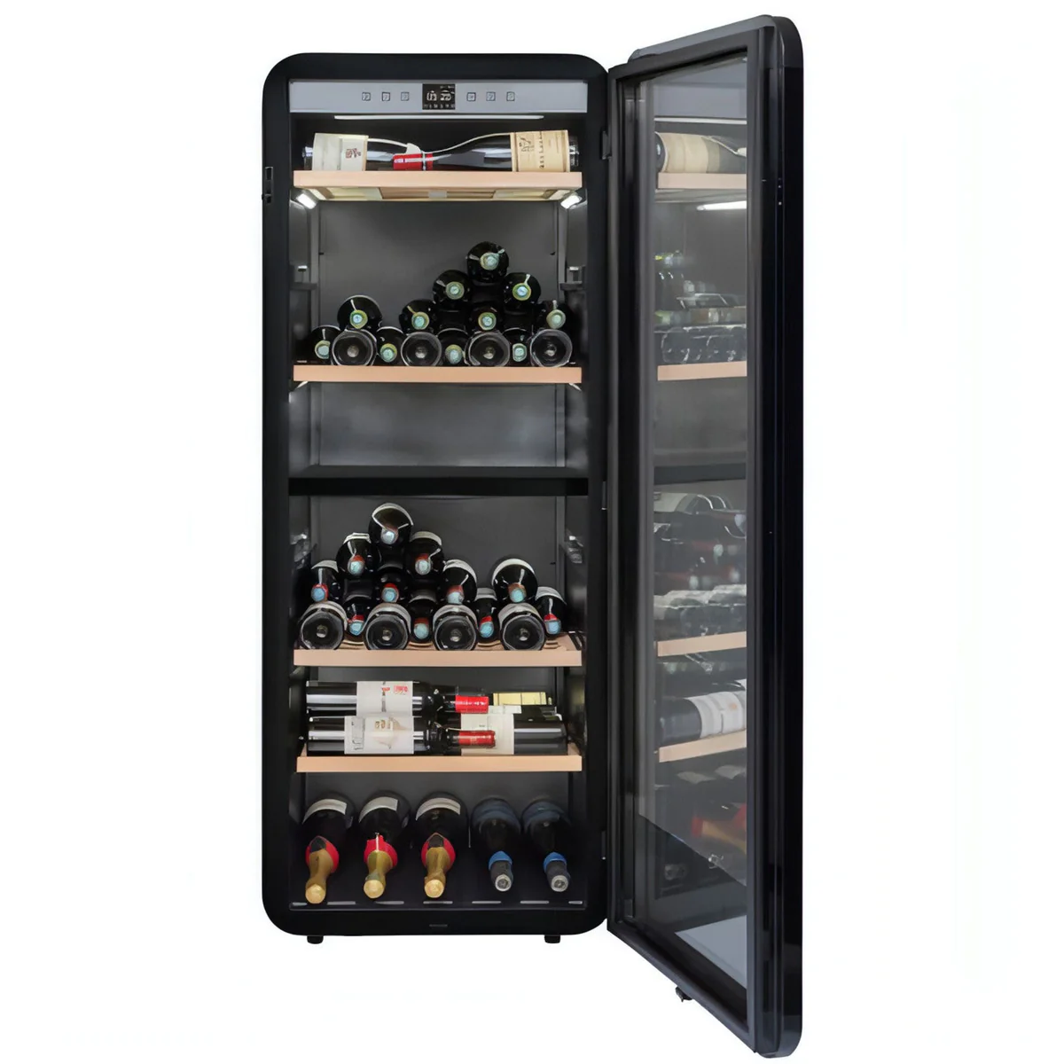 La Sommeliere Freestanding Wine Cooler for 143 Bottles, Dual-Temperature Zones