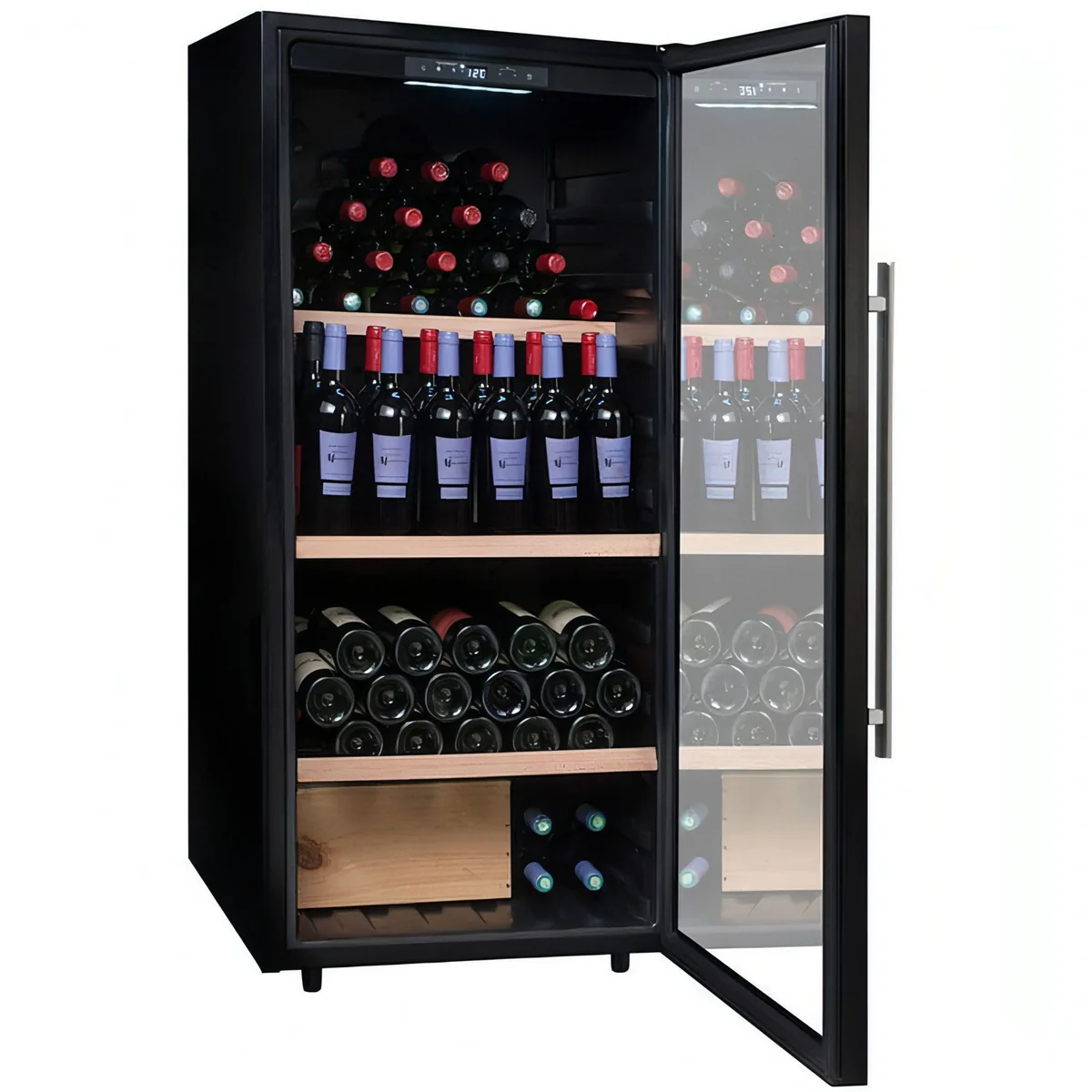 Climadiff Large Capacity Wine Cooler for 160 Bottles – Single Temperature, Freestanding Design