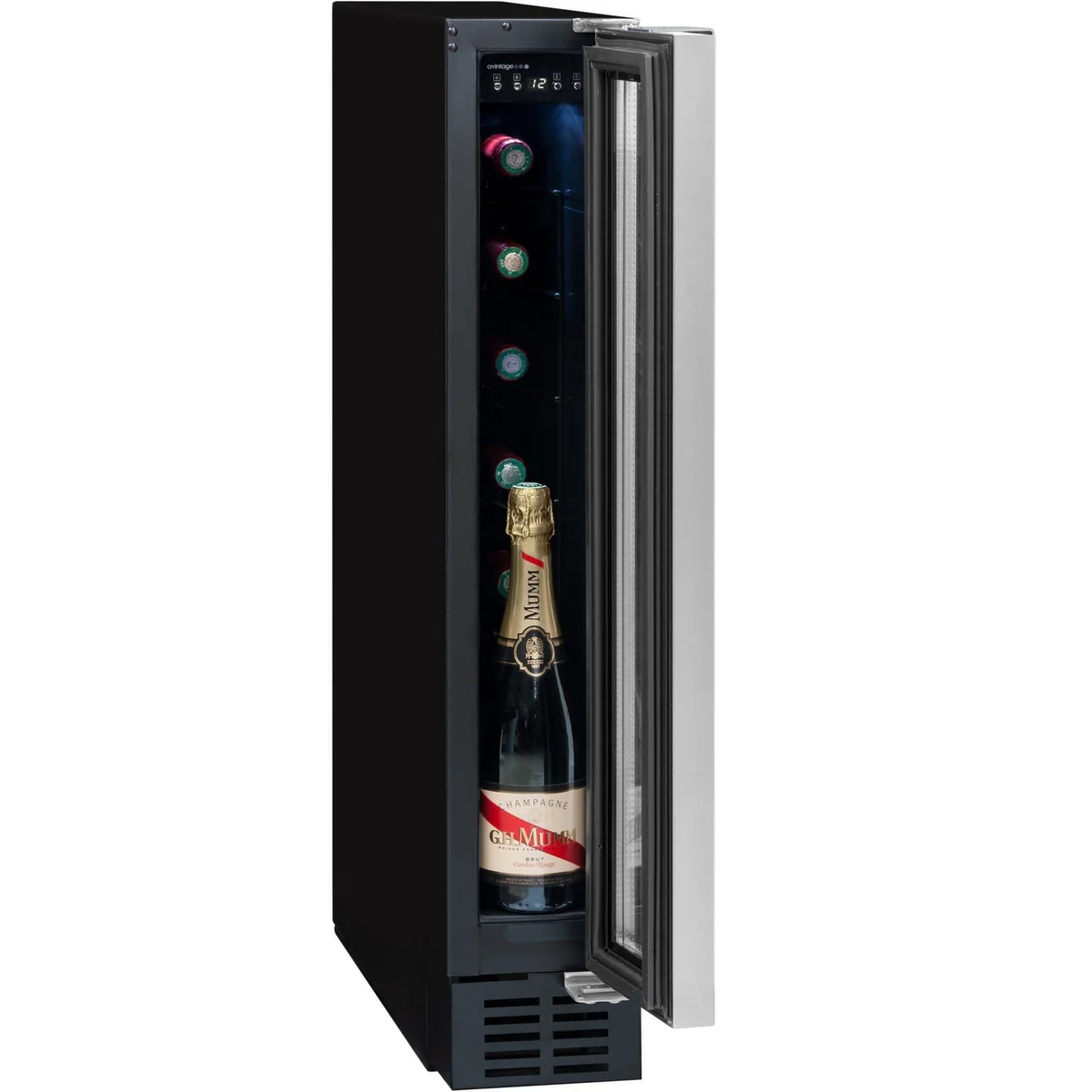 Sleek Avintage 8-Bottle Wine Cooler, Single-Temperature, Built-In