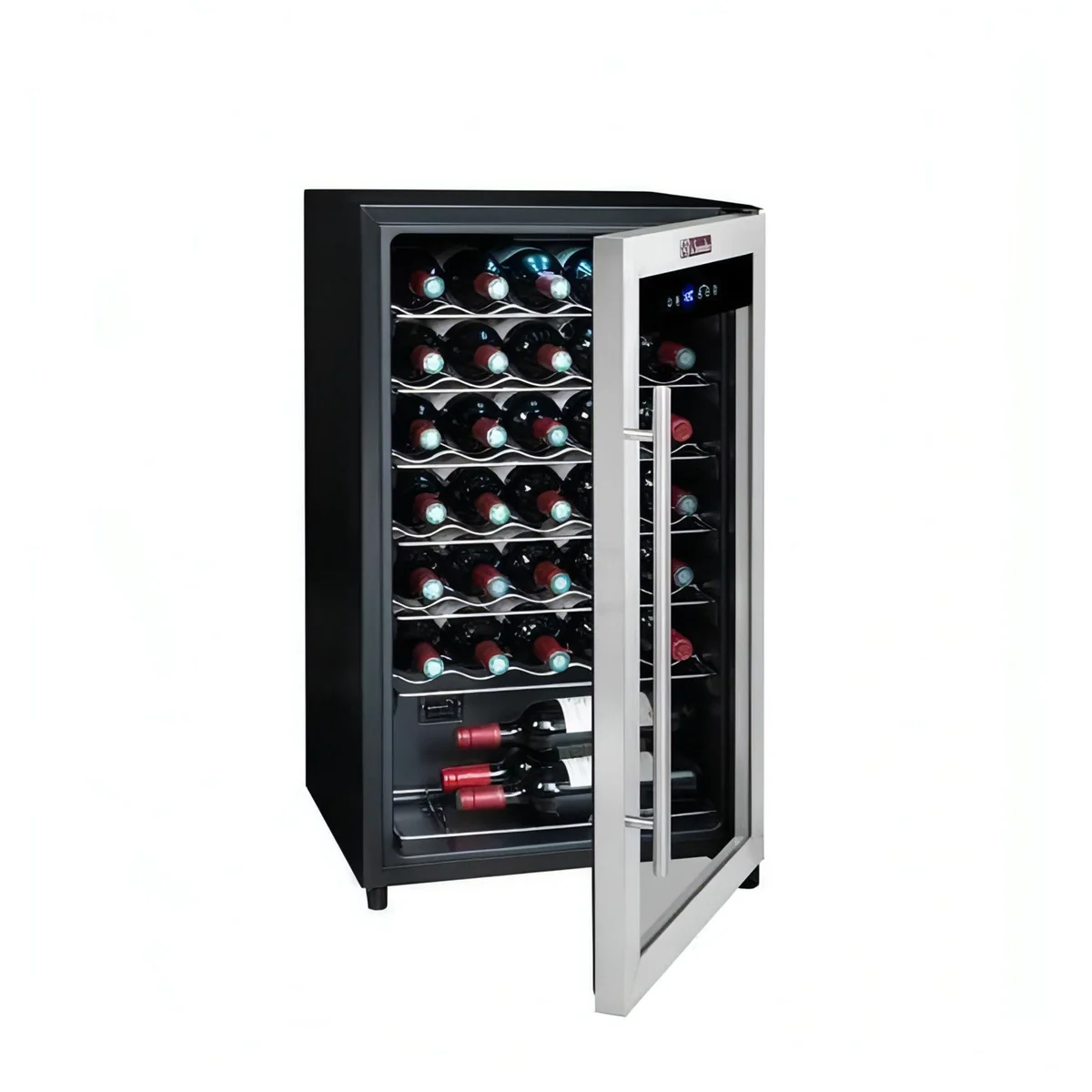 Freestanding Wine Cooler by La Sommeliere – Holds 34 Bottles at One Temperature